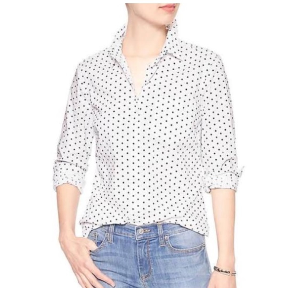 NWT Banana Republic Polka Dot Blouse